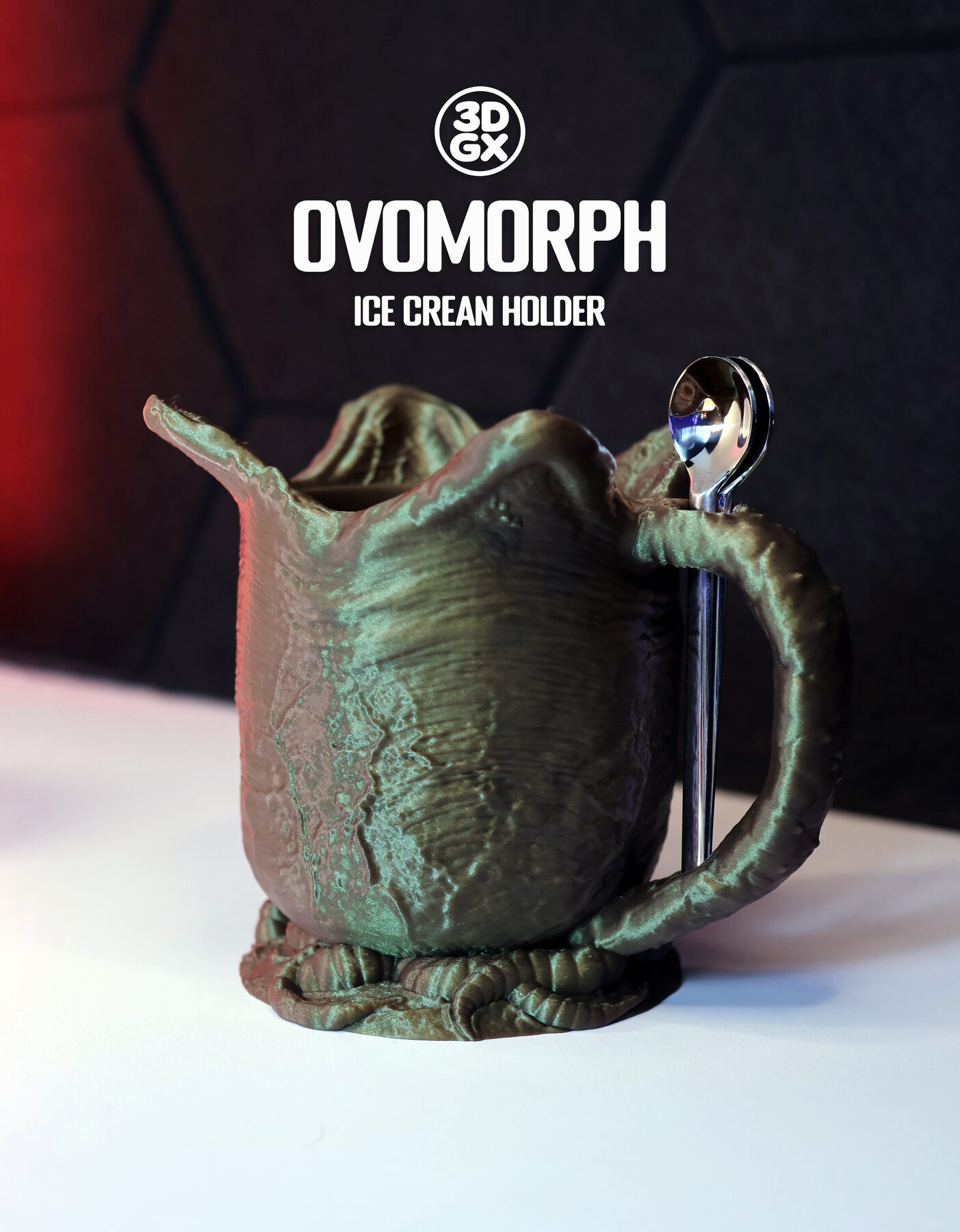 Ovomorph Ice Cream Holder 3D print by Layer Labs, Malta